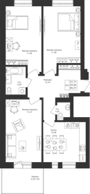 85,3 м², 3-комнатная квартира 10 064 220 ₽ - изображение 52