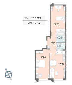 74 м², 3-комнатная квартира 21 900 000 ₽ - изображение 95