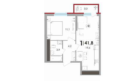 40,3 м², 1-комнатная квартира 4 529 250 ₽ - изображение 6