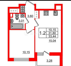 33,8 м², 1-комнатная квартира 7 200 000 ₽ - изображение 68