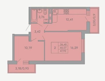 Квартира 47,9 м², 2-комнатная - изображение 1