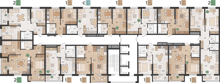 30,9 м², 1-комнатная квартира 4 600 000 ₽ - изображение 84