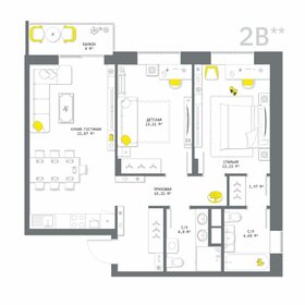 75 м², 2-комнатная квартира 10 023 211 ₽ - изображение 25