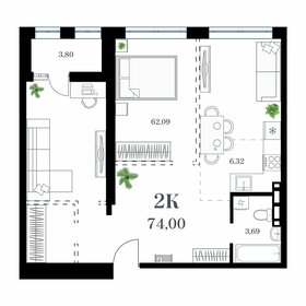 73,1 м², 2-комнатная квартира 14 764 200 ₽ - изображение 32