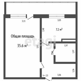 33,7 м², 1-комнатная квартира 2 200 000 ₽ - изображение 77