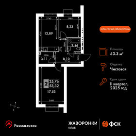 52,5 м², 2-комнатная квартира 9 880 101 ₽ - изображение 42