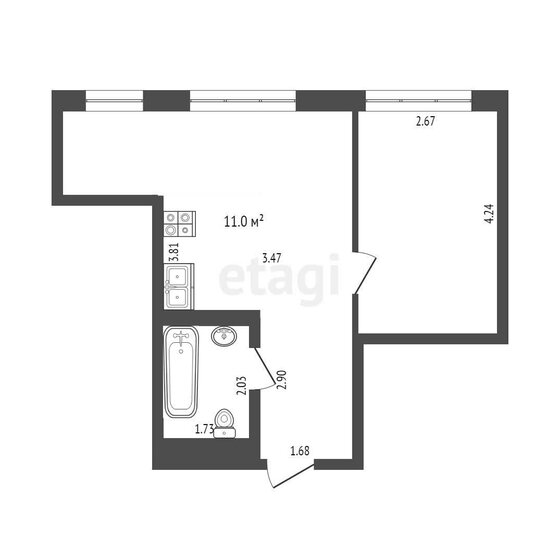 36,1 м², 1-комнатная квартира 4 750 000 ₽ - изображение 1