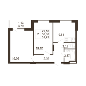 46,2 м², 2-комнатная квартира 5 550 000 ₽ - изображение 58