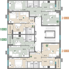 Квартира 64,7 м², 2-комнатная - изображение 3