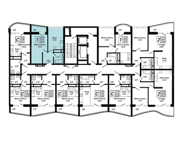 61,5 м², 3-комнатная квартира 7 470 000 ₽ - изображение 115