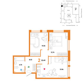 58 м², 2-комнатная квартира 7 899 000 ₽ - изображение 99