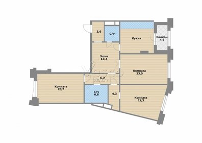 Квартира 121,7 м², 3-комнатная - изображение 5