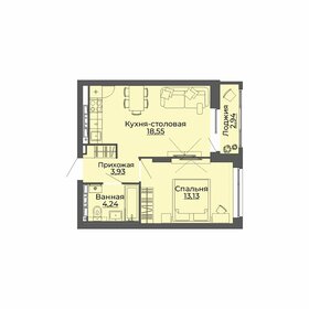 43,2 м², 1-комнатная квартира 6 200 000 ₽ - изображение 92