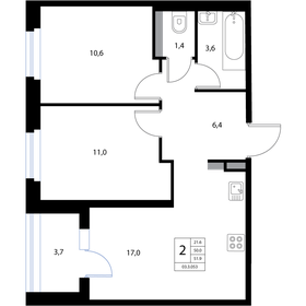 55,5 м², 3-комнатная квартира 6 800 000 ₽ - изображение 65