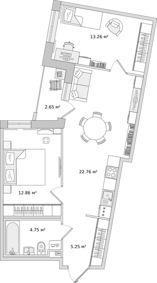 61,5 м², 2-комнатная квартира 8 442 362 ₽ - изображение 25