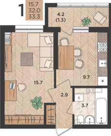 27 м², квартира-студия 4 350 000 ₽ - изображение 70