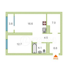 Квартира 55,3 м², 1-комнатная - изображение 1