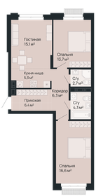 72,7 м², 3-комнатная квартира 18 102 300 ₽ - изображение 31