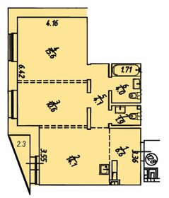 71,4 м², 2-комнатная квартира 9 139 200 ₽ - изображение 67