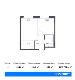 42,8 м², 1-комнатная квартира 6 190 000 ₽ - изображение 26