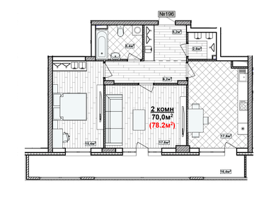 82,6 м², 2-комнатная квартира 10 999 000 ₽ - изображение 76