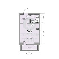 Квартира 28,2 м², студия - изображение 2