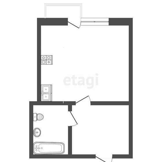 25,2 м², 1-комнатная квартира 4 800 000 ₽ - изображение 1