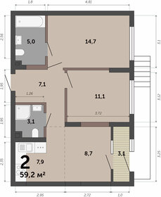 71,1 м², 3-комнатная квартира 8 700 000 ₽ - изображение 51