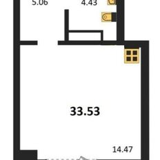 Квартира 33,5 м², студия - изображение 5