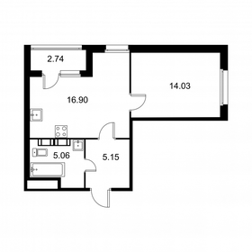 44,9 м², 1-комнатная квартира 7 010 640 ₽ - изображение 48