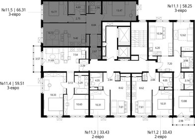 66,3 м², 2-комнатная квартира 12 097 645 ₽ - изображение 110
