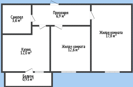 58,5 м², 2-комнатная квартира 5 200 000 ₽ - изображение 75