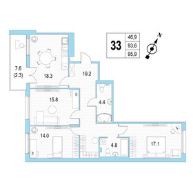 105 м², 3-комнатная квартира 19 290 000 ₽ - изображение 144