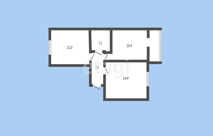 97,8 м², 3-комнатная квартира 7 800 000 ₽ - изображение 42