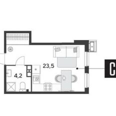 Квартира 27,7 м², студия - изображение 1