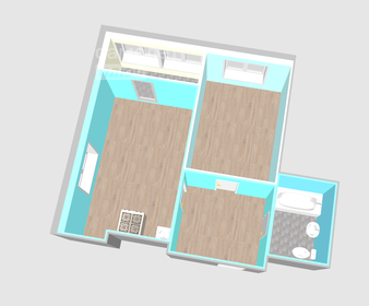 Квартира 34,5 м², 2-комнатная - изображение 1