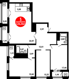 131,4 м², 4-комнатная квартира 12 950 000 ₽ - изображение 126
