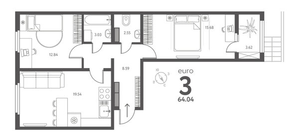 65,3 м², 2-комнатная квартира 7 233 000 ₽ - изображение 51