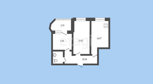 69 м², 2-комнатная квартира 5 900 000 ₽ - изображение 24