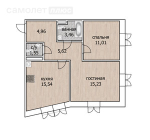 58,8 м², 2-комнатная квартира 11 650 000 ₽ - изображение 22