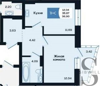 36,9 м², 1-комнатная квартира 5 880 000 ₽ - изображение 9