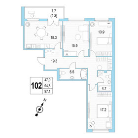 97,2 м², 3-комнатная квартира 29 849 148 ₽ - изображение 31