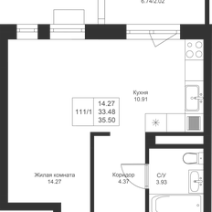 Квартира 35,5 м², студия - изображение 3