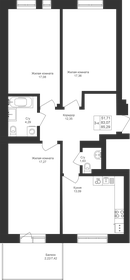 85,3 м², 3-комнатная квартира 12 111 180 ₽ - изображение 51