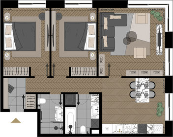 Квартира 80,5 м², 3-комнатные - изображение 1