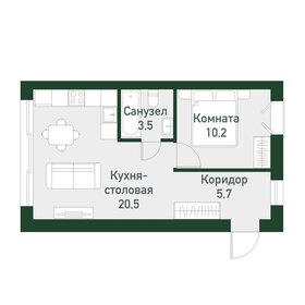 46,5 м², 1-комнатная квартира 4 000 000 ₽ - изображение 105