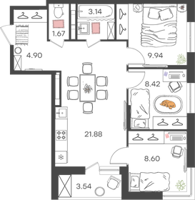 Квартира 60,3 м², 4-комнатная - изображение 1