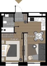 37,1 м², 1-комнатные апартаменты 36 860 100 ₽ - изображение 27