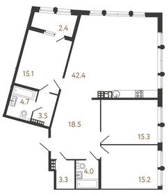 Квартира 122 м², 3-комнатная - изображение 2