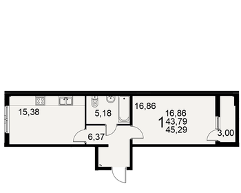 32,8 м², 1-комнатная квартира 3 250 000 ₽ - изображение 112